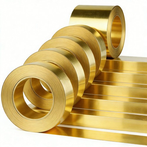 Brass shim strip roll - brass,