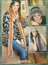Sirdar Foxy Knitting Pattern: Ladies Scarves & Headband, Super Chunky, 8542