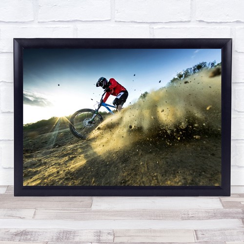 Bike downhill action mountain - bike,