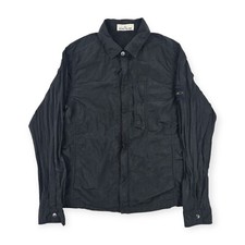 Stone Island Nylon Metal Shimmer Overshirt Jacket Black Men's Small 