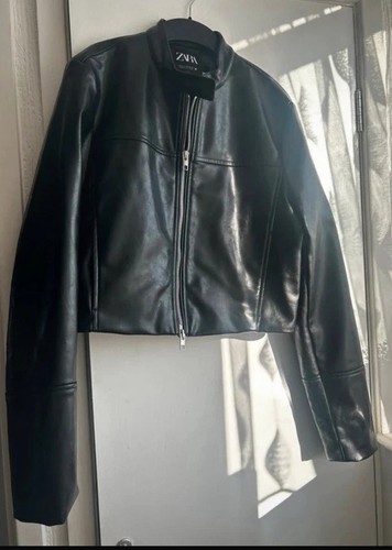 Zara black faux leather - zara,