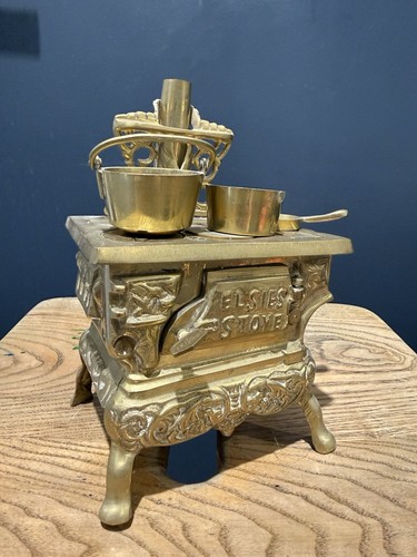 Antique brass elsie stove - antique,