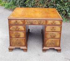 ANTIQUE MAHOGANY PEDESTAL DESK