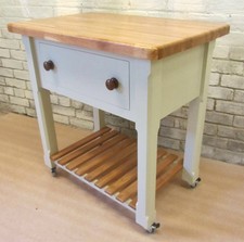 MURDOCH TROON FREESTANDING PAINTED PINE KITCHEN BUTCHERS BLOCK OAK WORKTOP