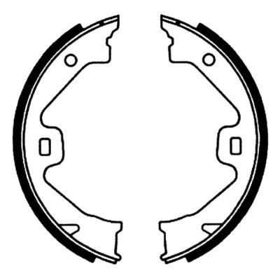 Rear axle brake shoe - brake,
