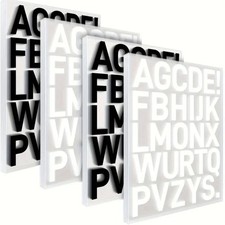 16 Sheets (416pcs) Black &