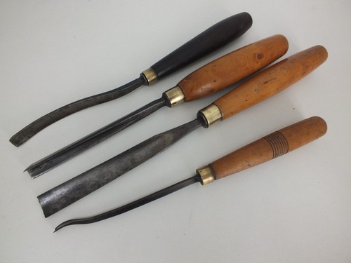 Four vintage wood carving - four,