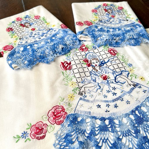 Vtg hand embroidered southern - hand,