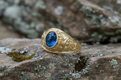 9ct yellow gold blue - yellow,