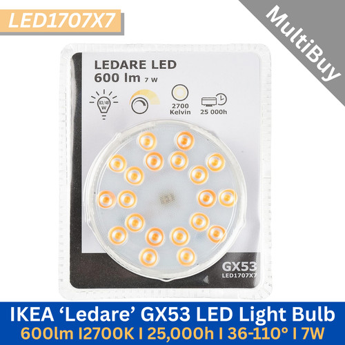 Ikea ledare gx53 led light - led,