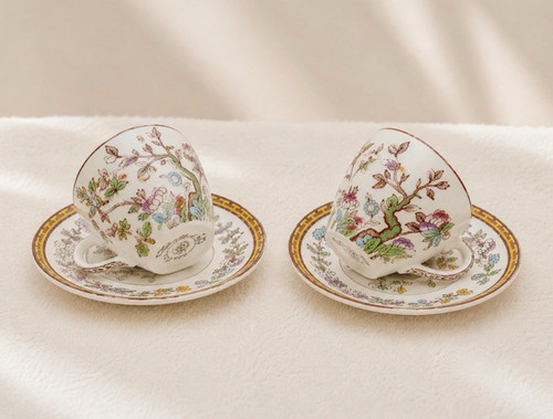 Pair vintage indian tree - of,