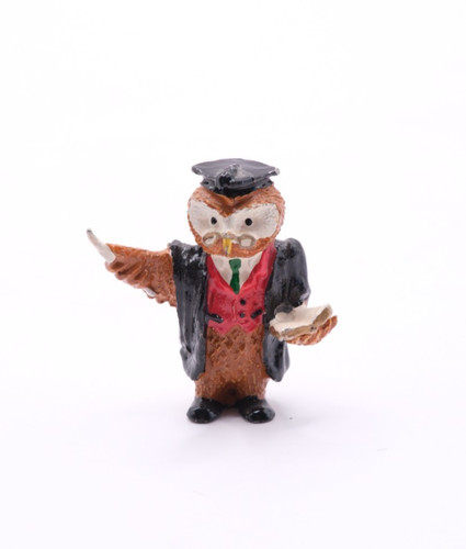 Vintage pewter miniature - miniature, owl