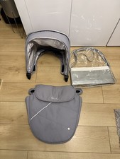 Silver Cross Wayfarer Pioneer Hood Apron  Platinum Grey 