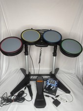 Rock Band Wired Drum Set For PS2 and PS3 With Game, Mic, Pedal, Guitar Dongle