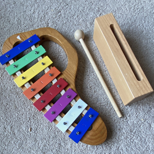 Wooden rainbow xylophone - wooden,