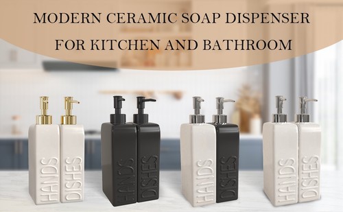 Soap dispenser set with - soap,