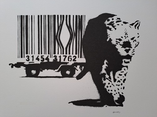 Banksy signed barcode - signed,