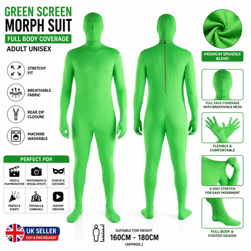 Green screen suit full body - green,