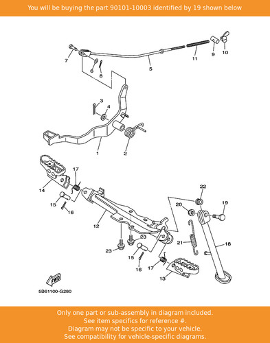 Yamaha bolt 90101 10003 oem - bolt,, 90101-10003