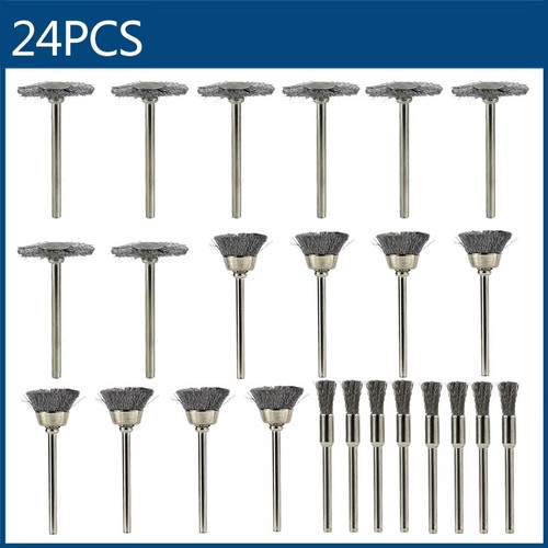 24pcs wire wheel brush dremel - wheel,