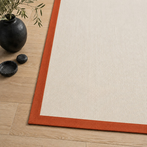 Terracotta flatweave border - flatweave,