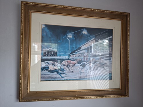 Vic granger greyhound - granger, framed