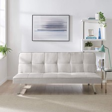 Cream Sofa Bed 3 Seater Click