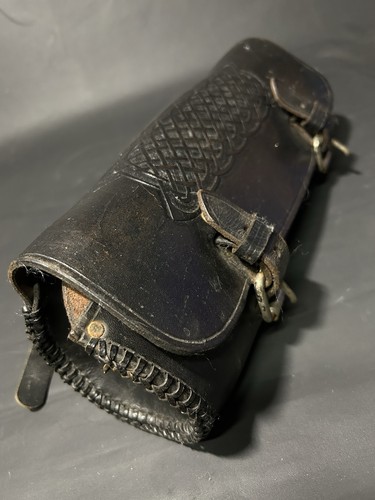 Vintage leather motorcycle - vintage,