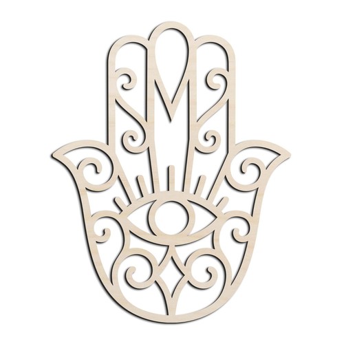 Hamsa text laser cut - laser,