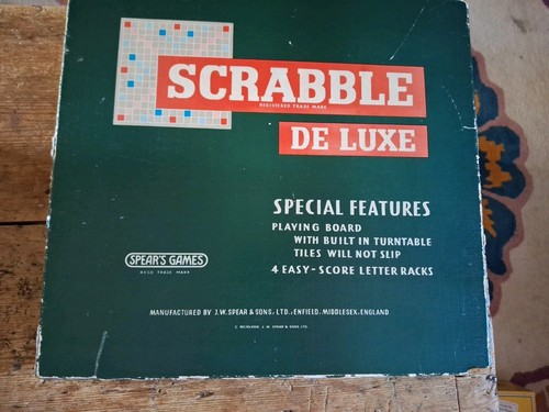 Scrabble deluxe board - scrabble, game