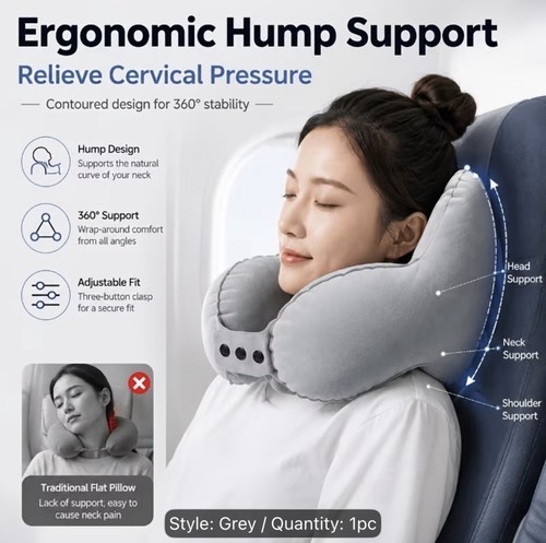 Inflatable travel neck - travel, pillow