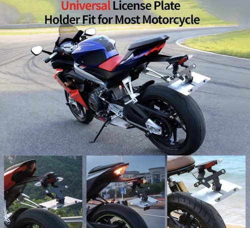 Adjustable motorcycle license - adjustable,