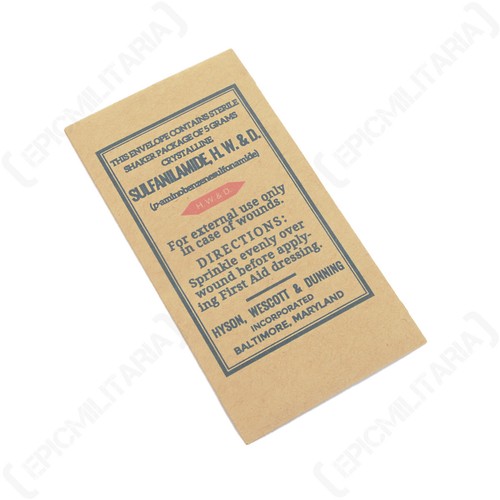 Ww2 sulfanilamide sachet - sulfanilamide,