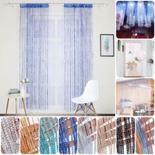 Hanging Beaded Curtains String Curtain Panels-Door Fly Screen Room Divider Net
