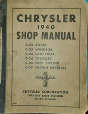 1940 Chrysler Shop Manual C25