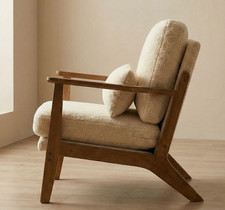 Boucle Khaki Accent Chair