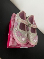 Lelli Kelly Embellished Silver Dolly Shoes Good Condition With Box Size 30