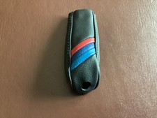 BLACK STITCH TRI STRIPE HANDBRAKE HANDLE LEATHER COVER FOR BMW E39 95-03