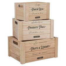 Set of 3 Vintage Wooden