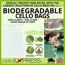 Biodegradable Cello Bags Card & Photo Clear Self Seal - Cellophane Display Bags