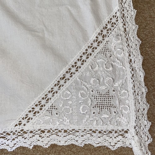 White lace cotton vintage - lace,