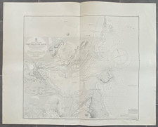 1892 (1940) Antique Map; Admiralty Chart 1864 Campbeltown Loch