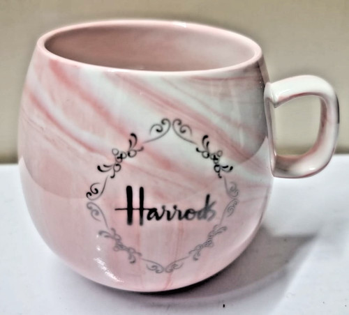 Harrods mug pink marble effect - harrods,