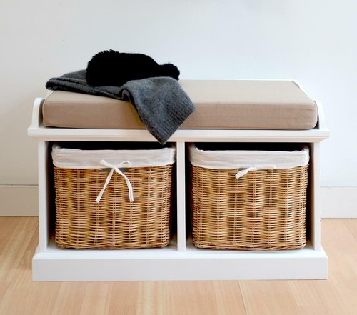 Tetbury white bench with - tetbury,