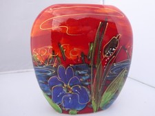 Anita Harris Pottery Purse Vase With a Dragon Fly Design