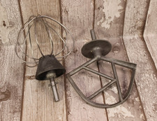 2 Vintage Kenwood Chef Attachments, Metal K Beater and Whisk