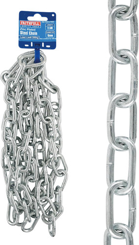 Zinc plated steel link chain - zinc,