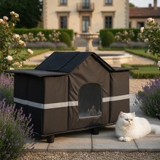 Waterproof Outdoor Pet House Cat Dog Shelter Warm Bed Puppy Kennel 65×33×50cm﻿
