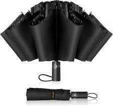 Automatic Travel Umbrella Portable Durable Lightweight Design Windproof 10 Ribs