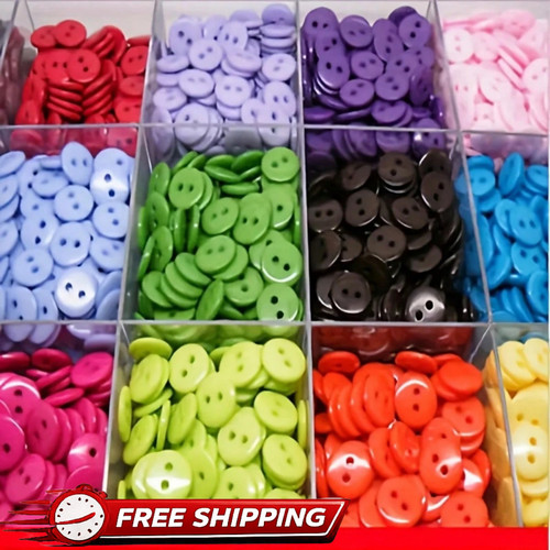 500pcs 9mm mixed resin buttons - 9mm,